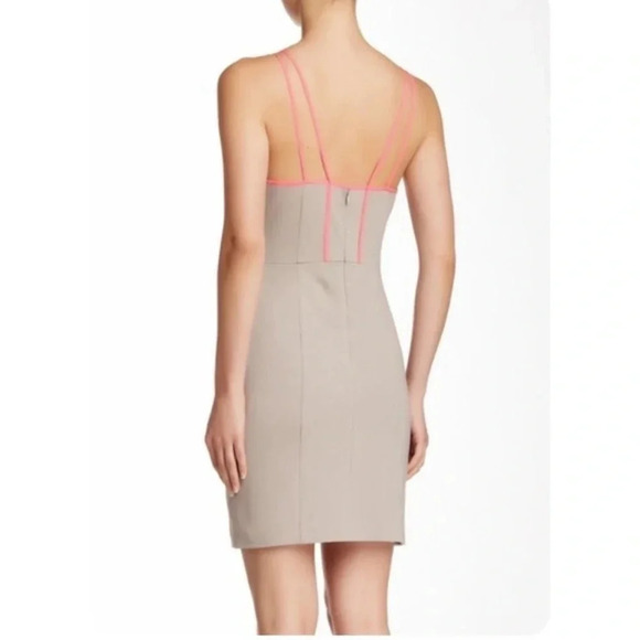 NWT TRINA TURK Yvette Dress Gray and Pink Sleeveless Size 8 - Picture 6 of 7